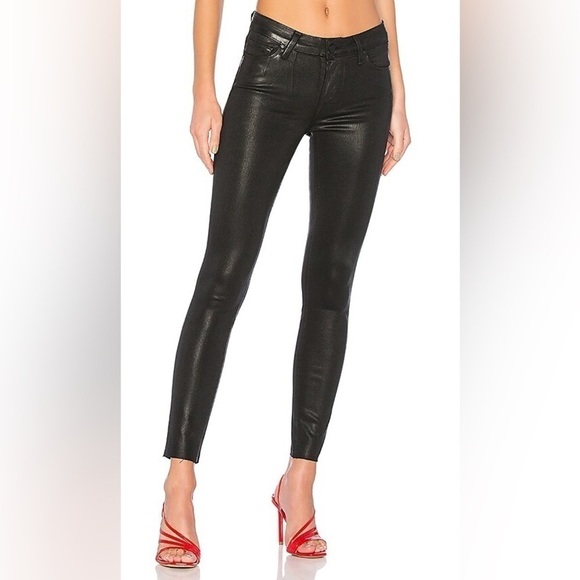 PAIGE Verdugo Ankle Jean in Black Silk Luxe Coating sz 30 - Picture 2 of 12